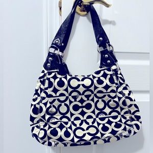 Coach print shoulder bag